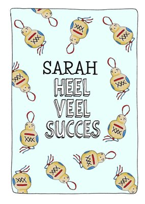 Sandysign | Felicitatiekaart | Heel Veel Succes | Aanpasbaar tekst