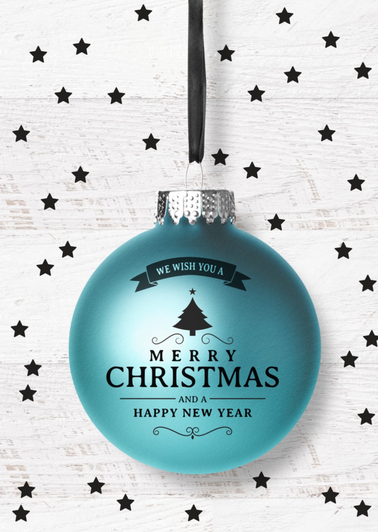 Kerstkaart kerstbal Luckz