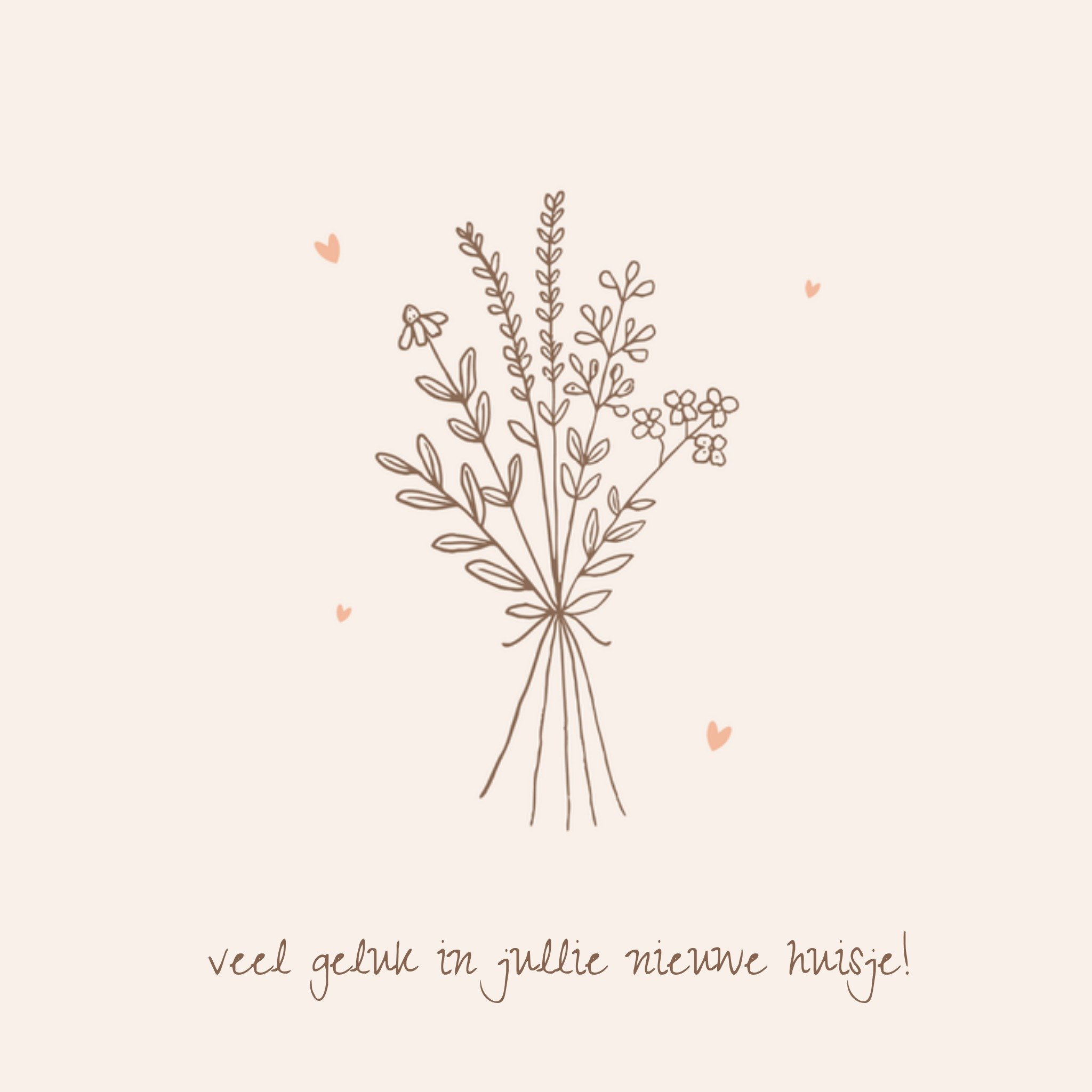 Greetz Nieuwe woning kaart Bloemen Vierkant