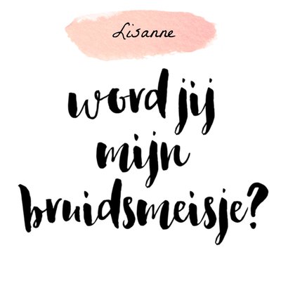 Greetz | Huwelijkskaart | bruidsmeisje | met naam