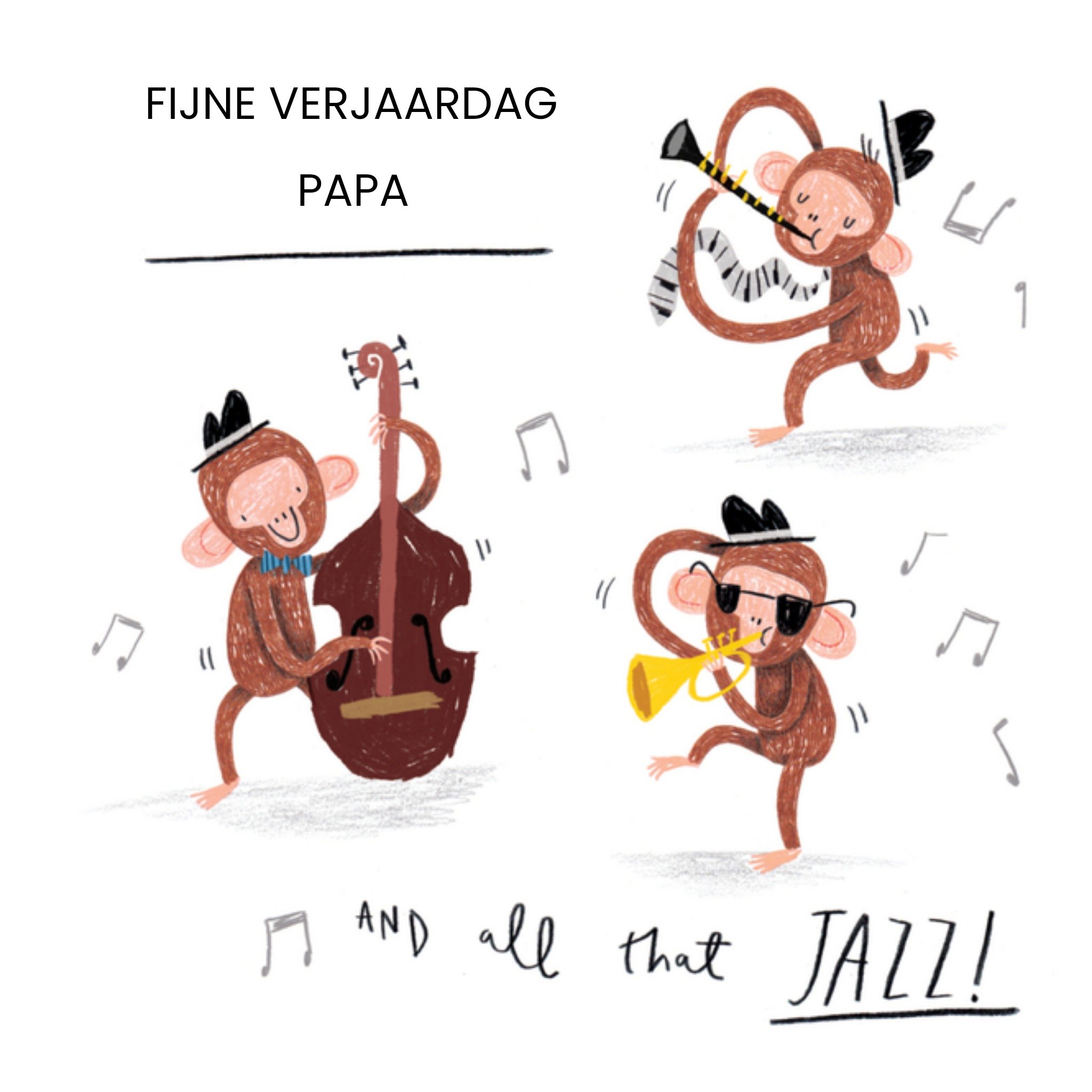 Greetz Verjaardag Aap Vader Vierkant