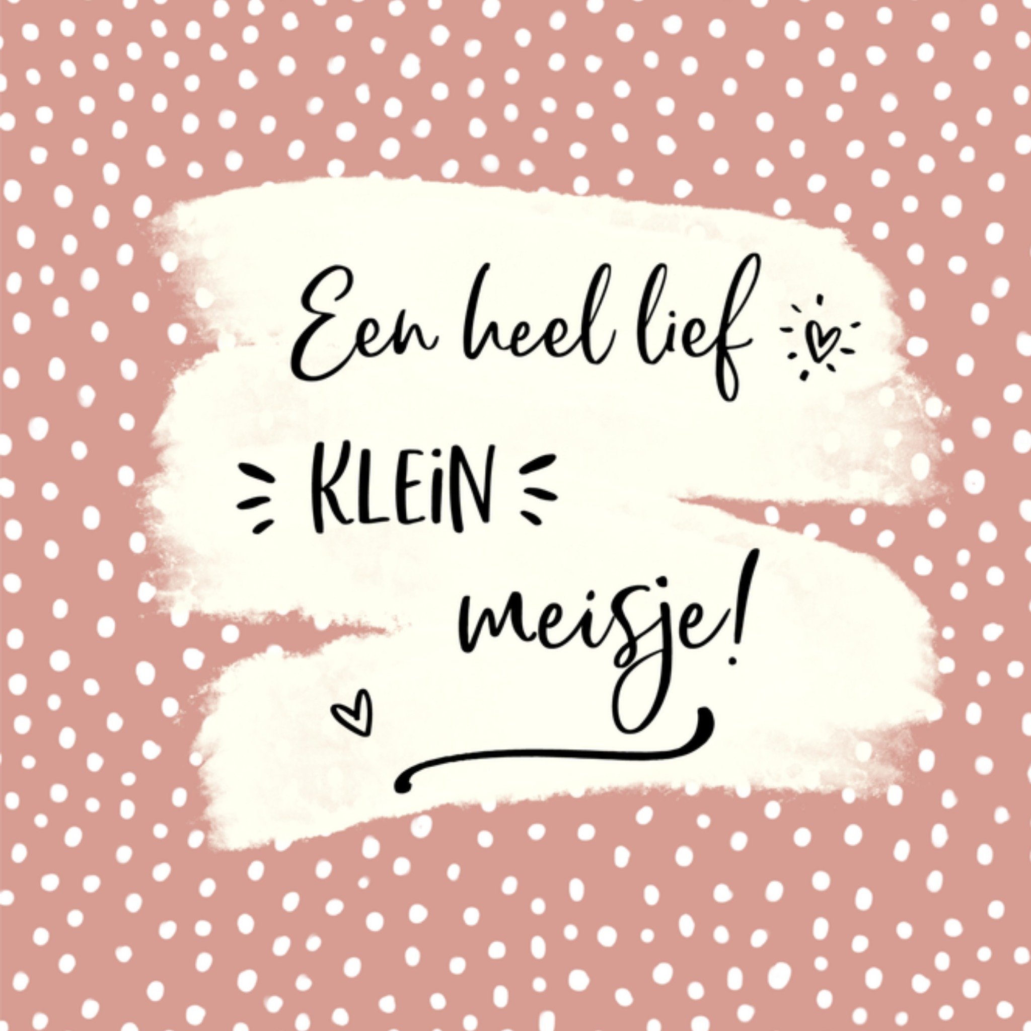 Tsjip Geboortekaart Een heel lief klein meisje! Vierkant