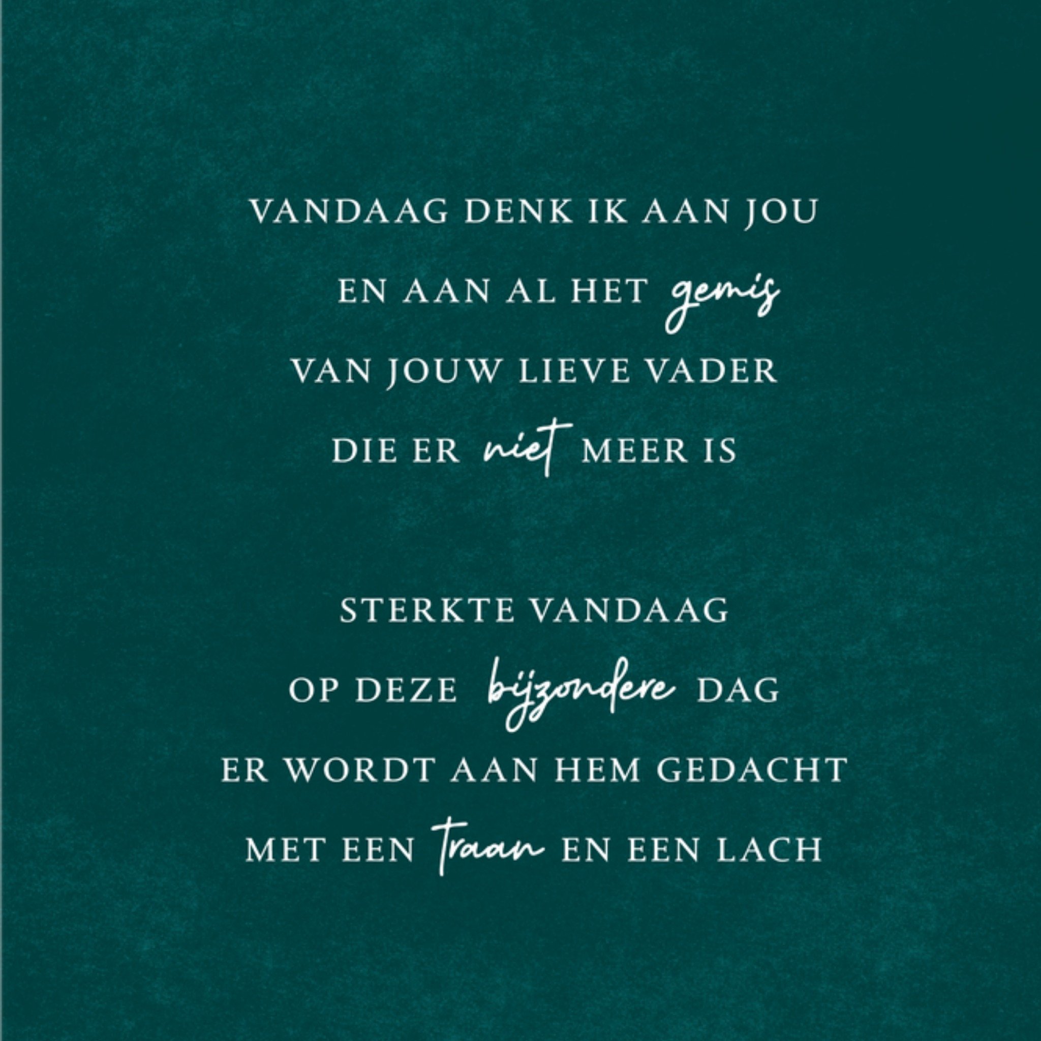 Greetz Vaderdagkaart Denken aan Vierkant