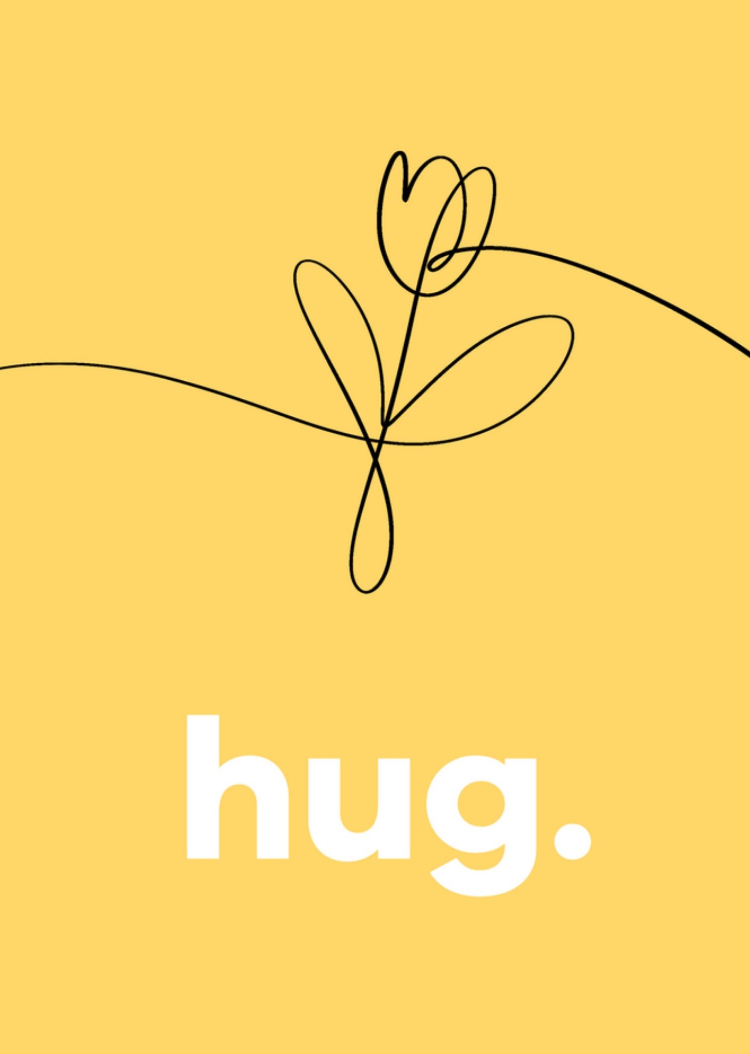 Denken aan kaart knuffel bloem Greetz