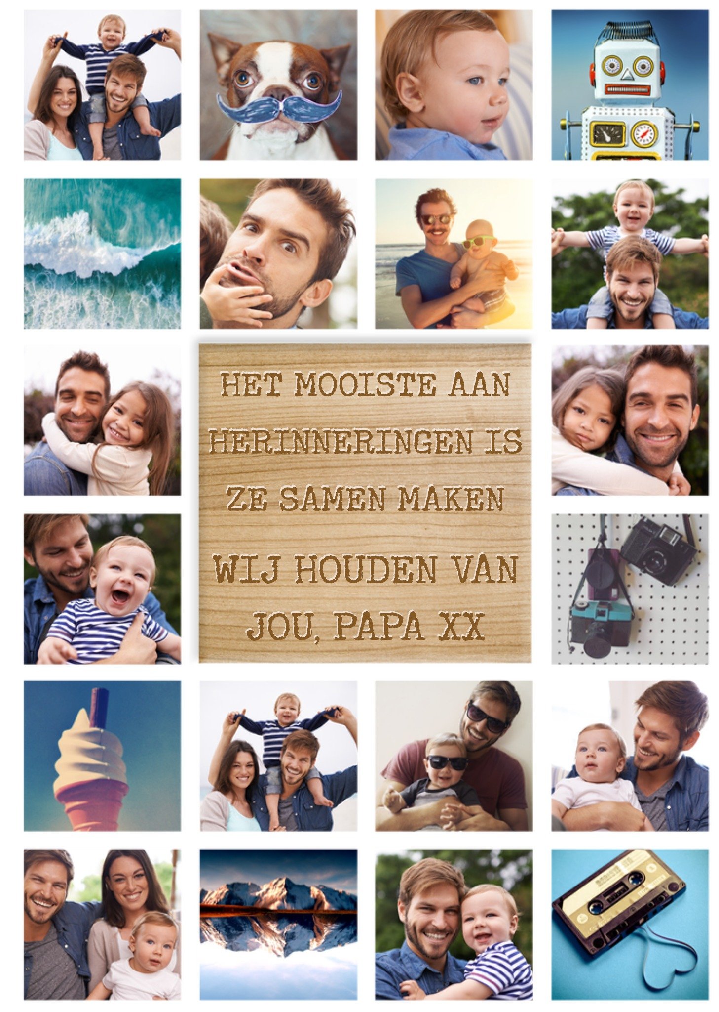 Vaderdagkaart Samen herinneringen maken fotokaart Kaart Greetz