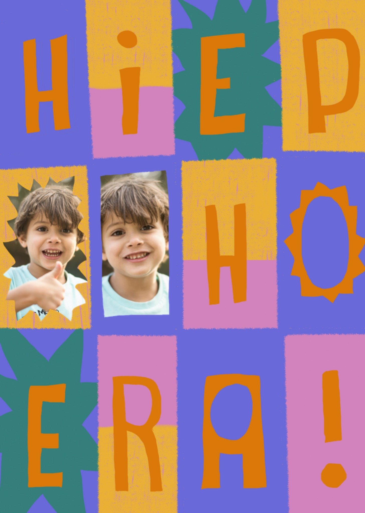 Verjaardagskaart Hiep Hoera Aanpasbare fotos Kaart Greetz