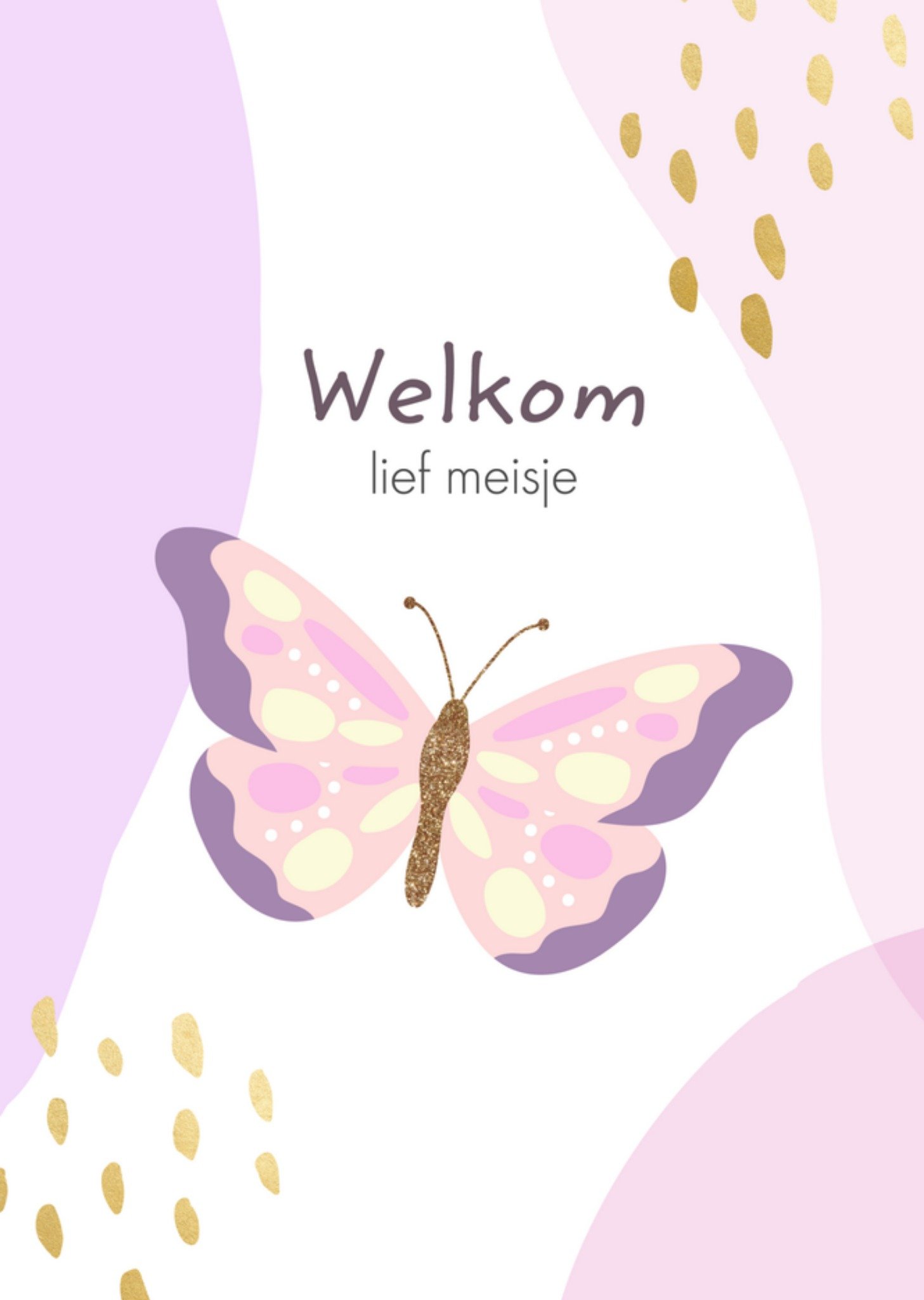 Geboortekaart vlinder Greetz