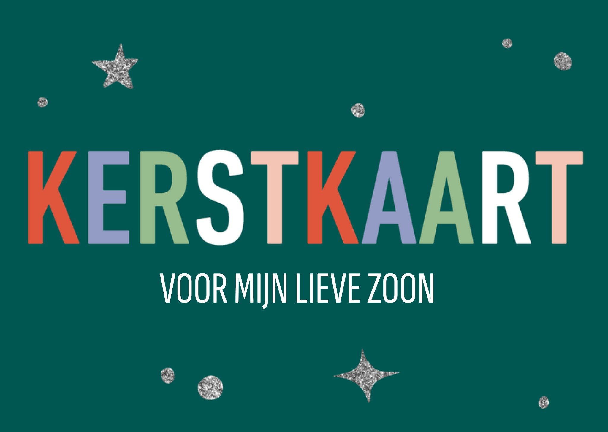 Kerstkaart Lieve zoon Greetz
