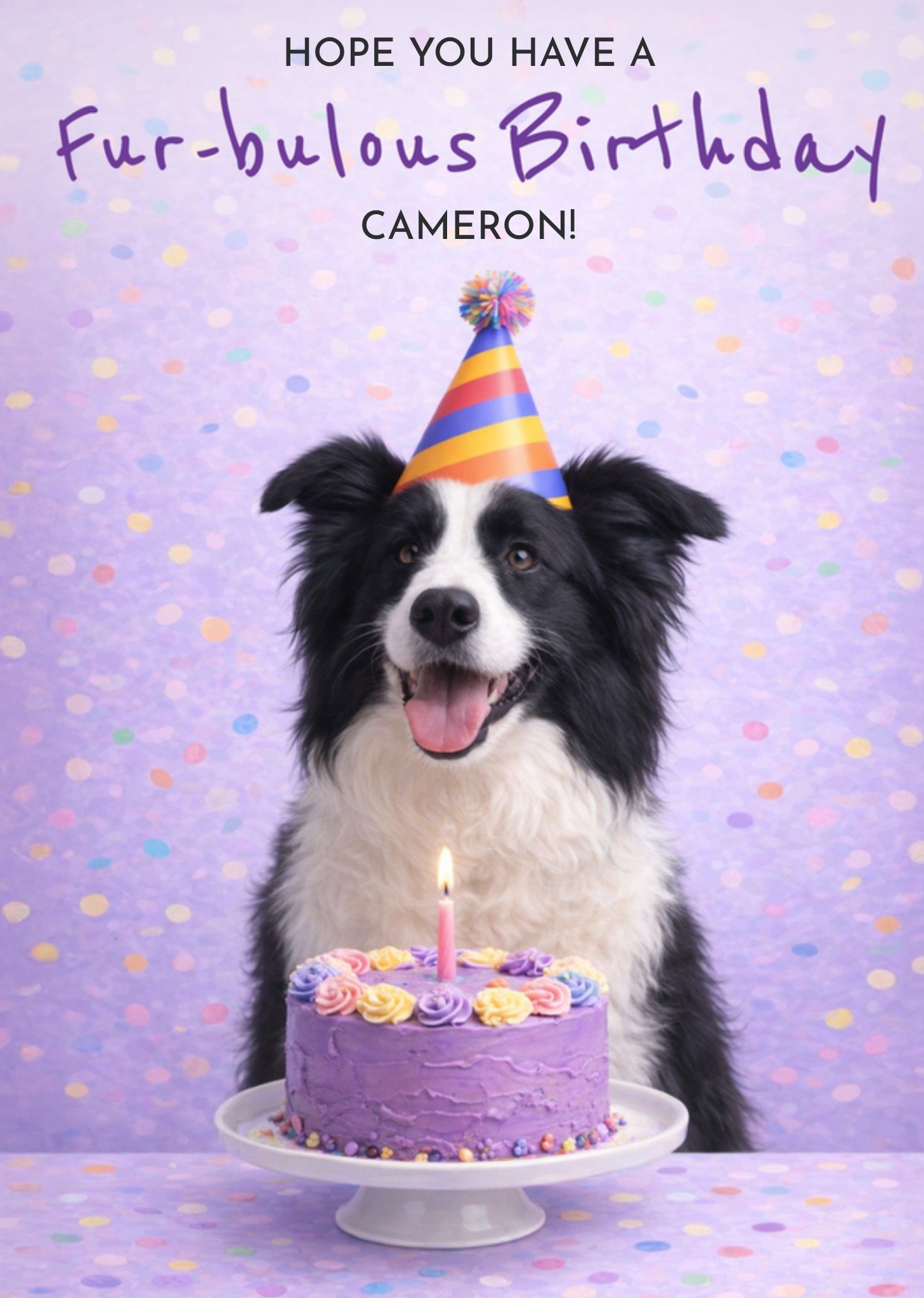 Verjaardagskaart Hope you have a fur bulous birthday Greetz