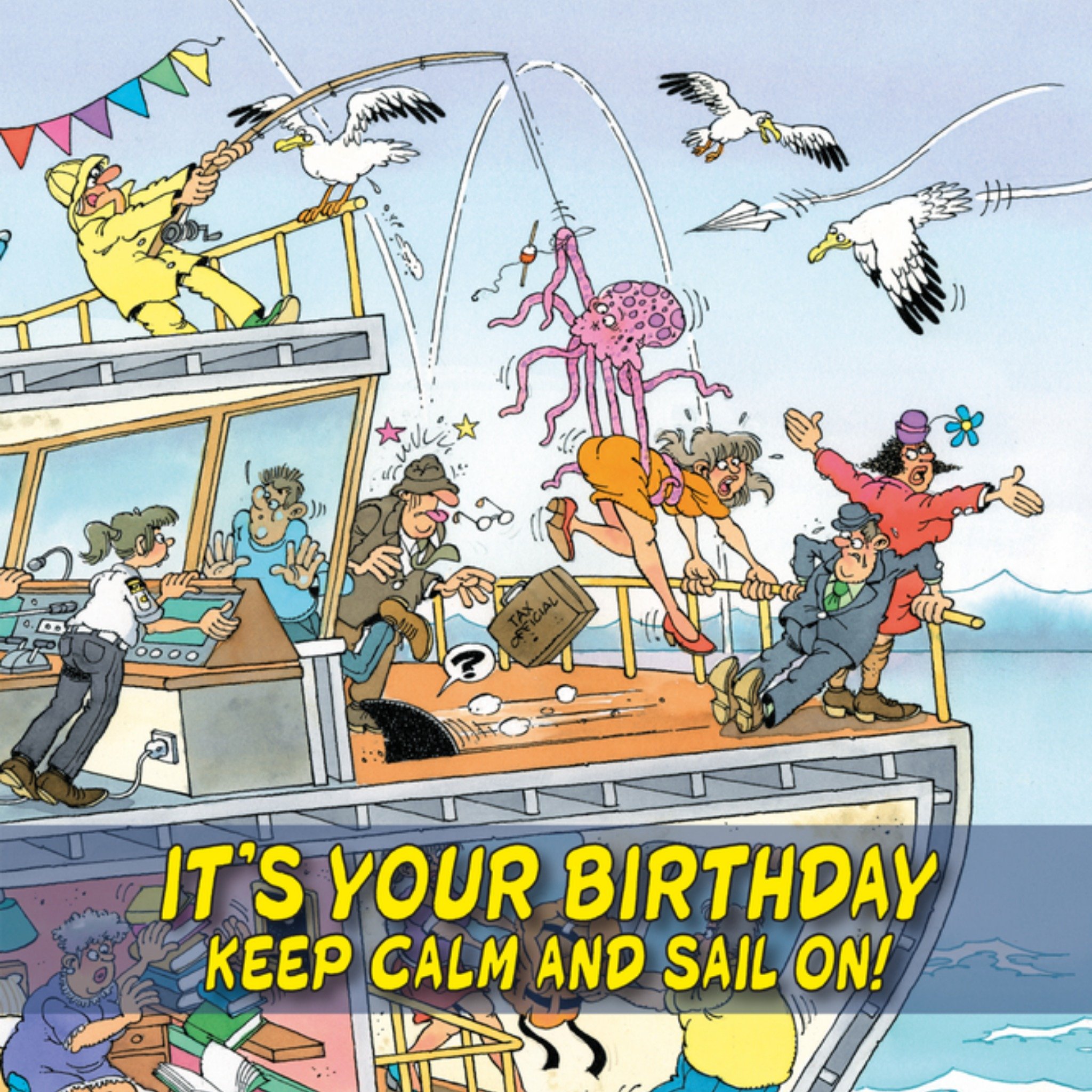 Verjaardagskaart Birthday Vierkante Kaart Jan van Haasteren