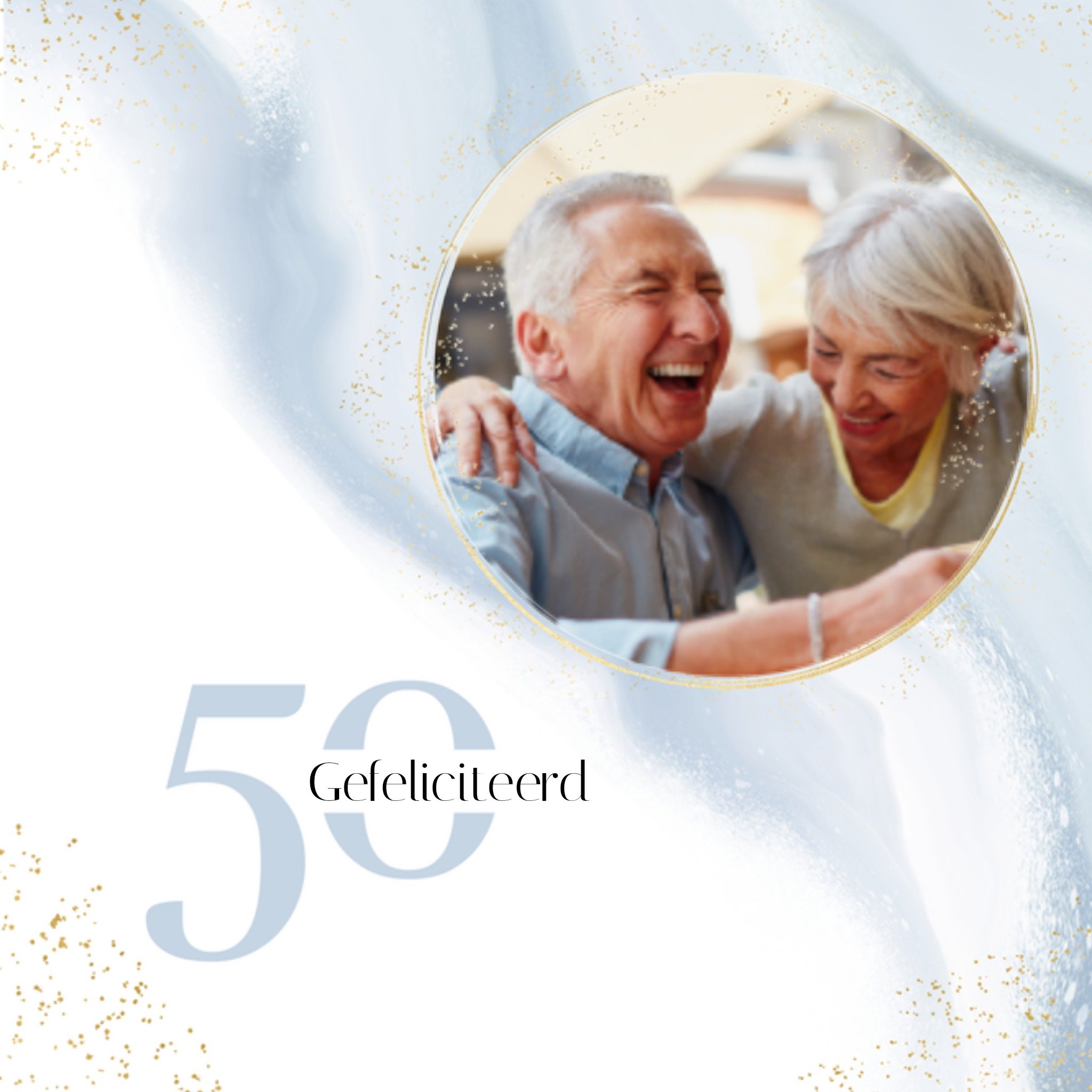 Greetz Verjaardagskaart Go with the flow Glitters Vierkant