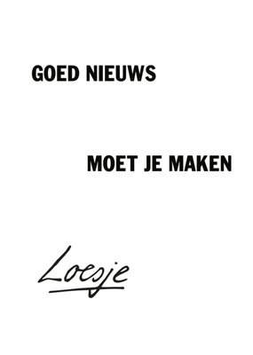 Loesje | Huwelijkskaart | Goed nieuws