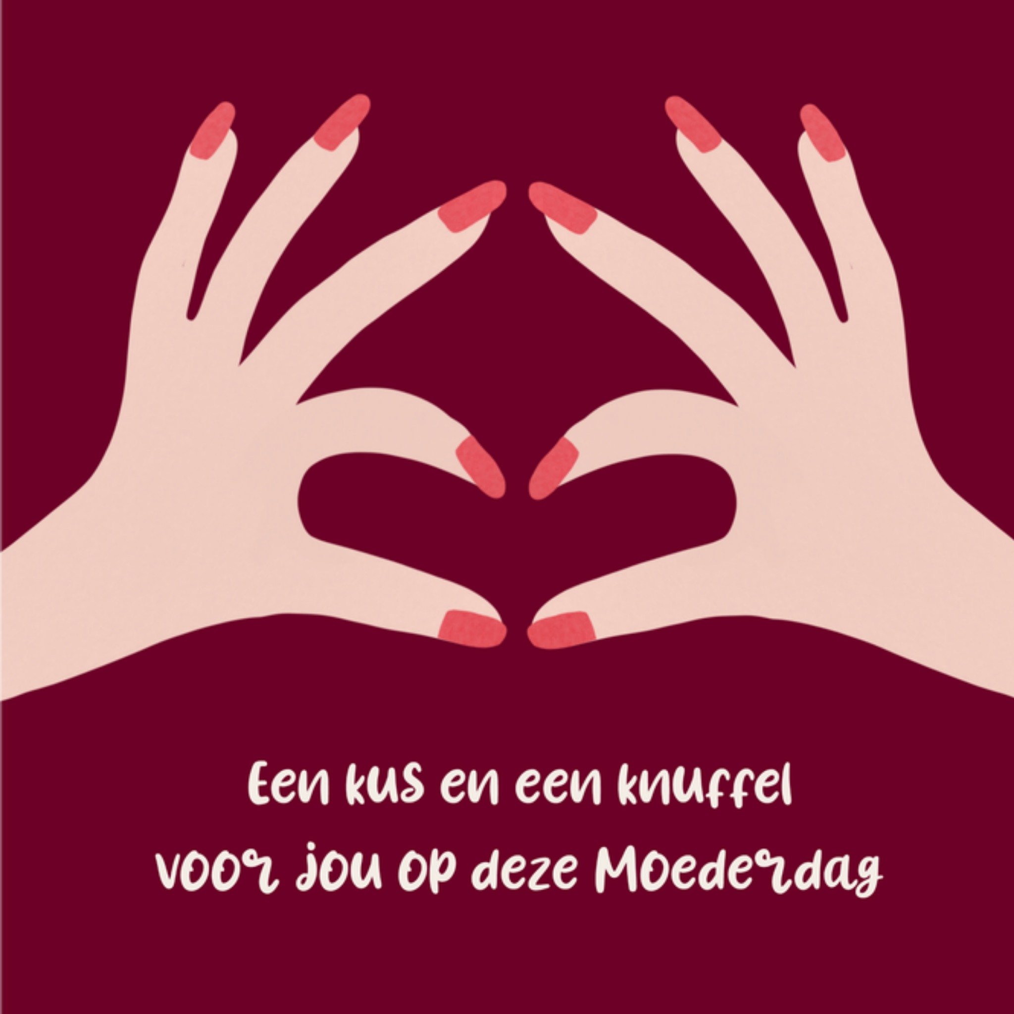 Greetz Moederdagkaart Hart Handen Vierkant