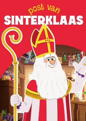 Post Van Sinterklaas Geïllustreerde Sint Kaart