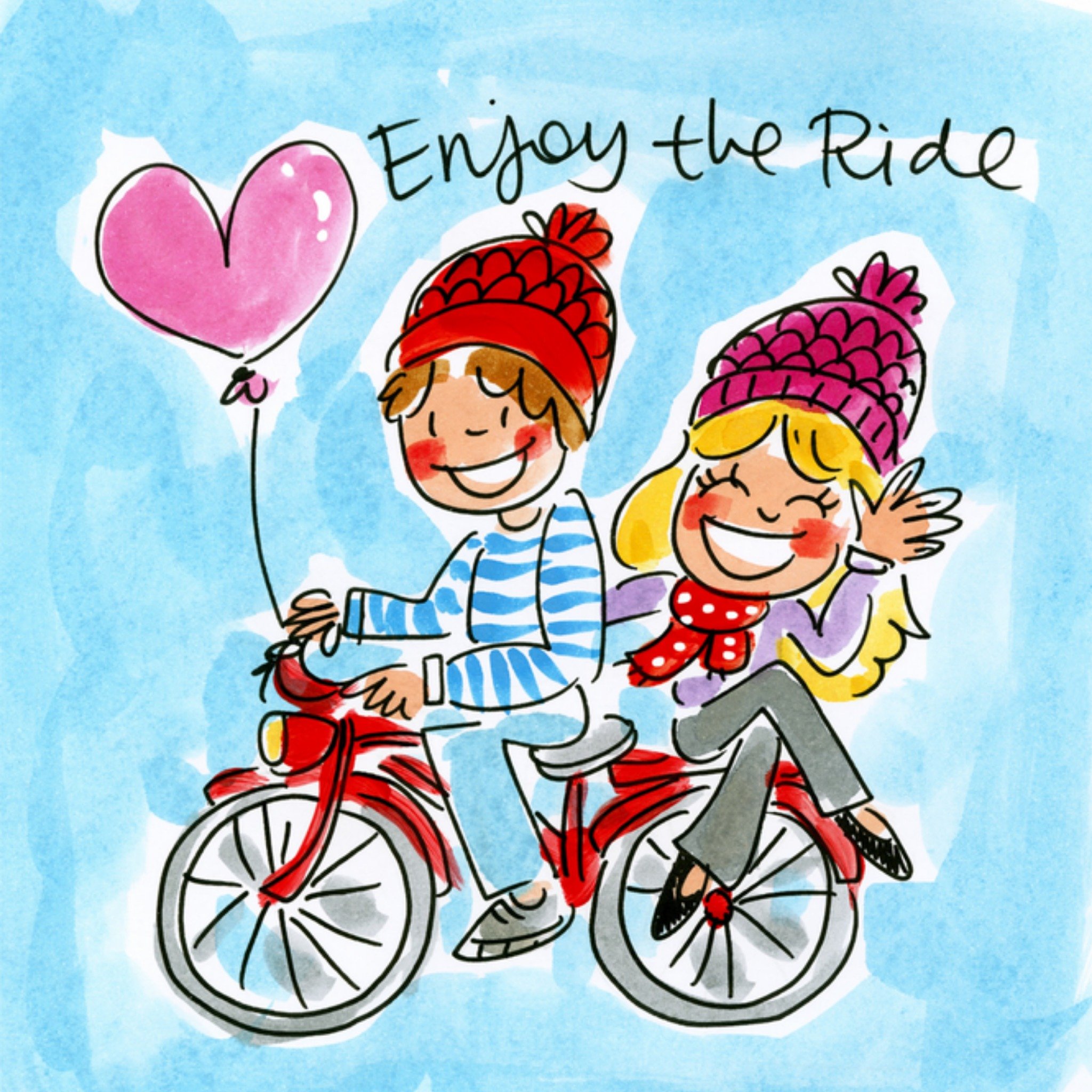 Liefdeskaart Enjoy the ride Vierkante Kaart Blond Amsterdam