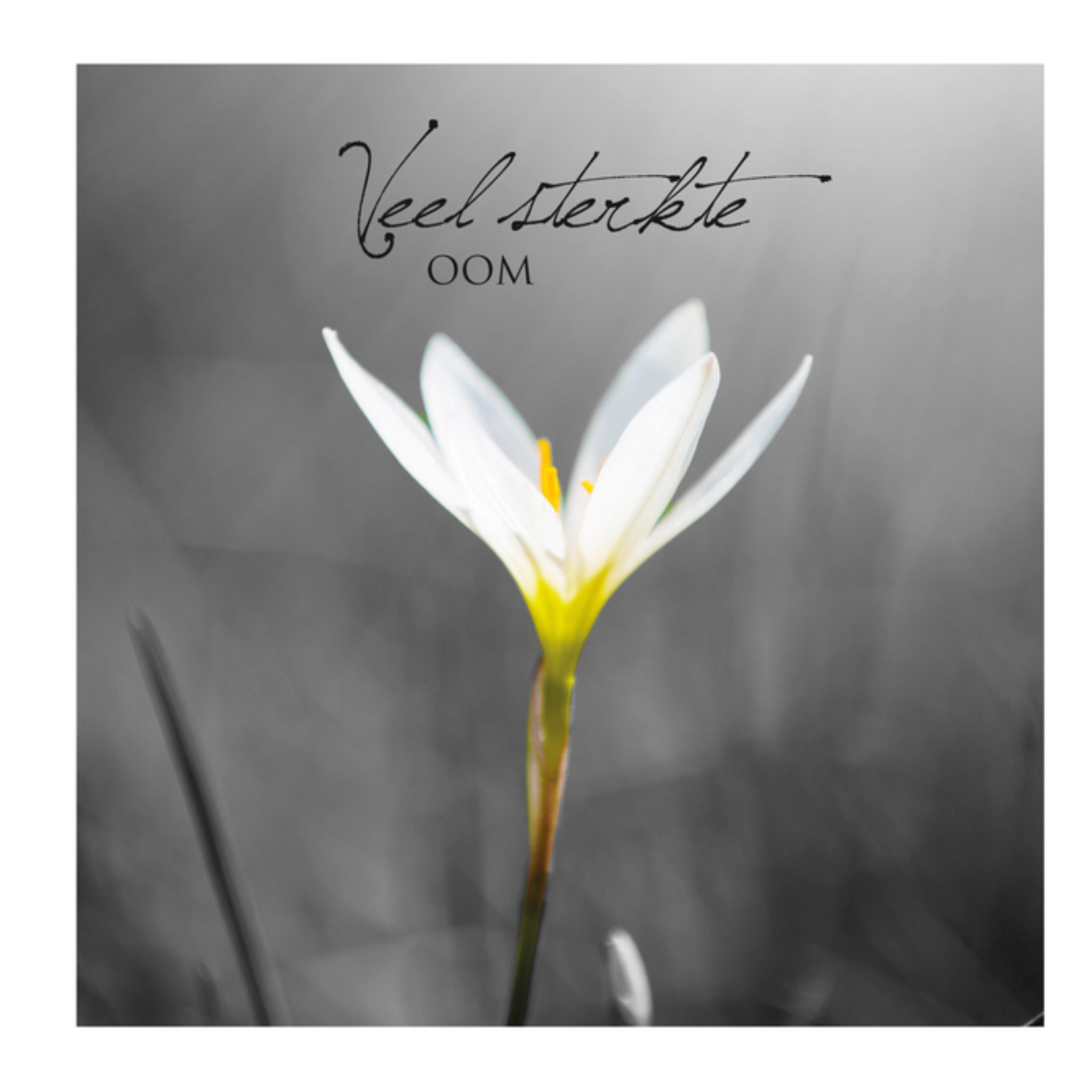 Condoleancekaart oom bloem Vierkante Kaart Paperclip