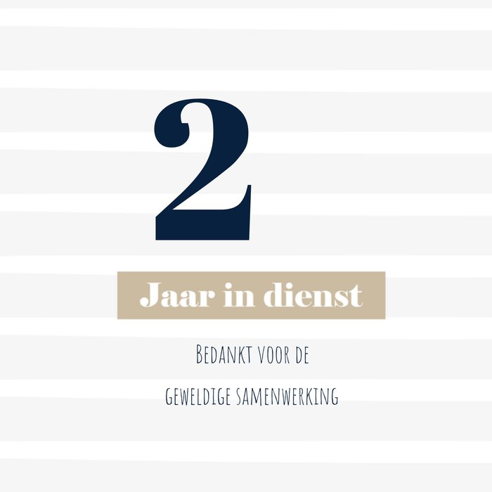 Greetz | Jubileumkaart | 2 jaar in dienst