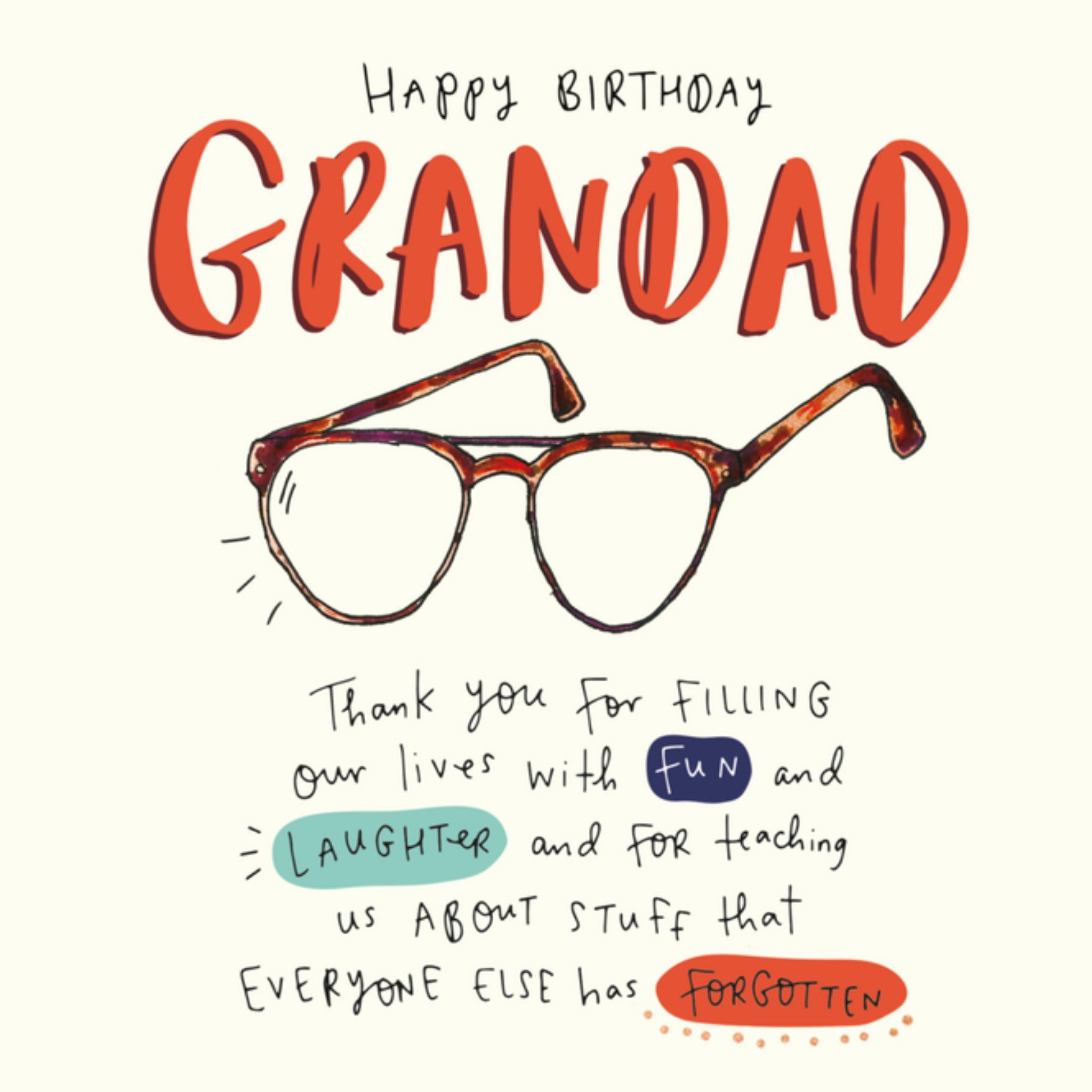 Verjaardagskaart opa Vierkante Kaart Pigment