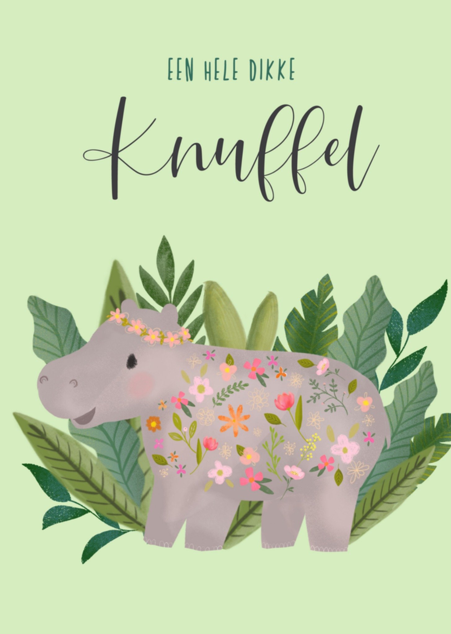 Denk aan kaart Dikke knuffel Kaart Tsjip