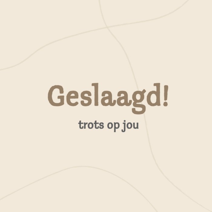 Greetz | Geslaagd kaart | minimalistisch | trots