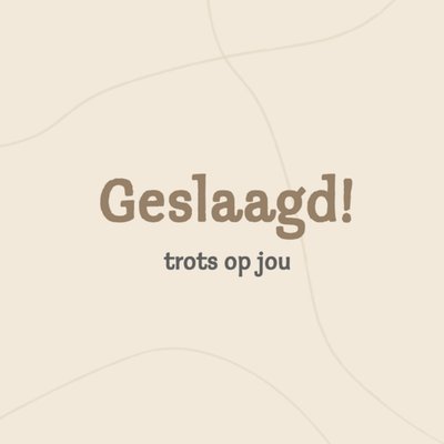 Greetz | Geslaagd kaart | minimalistisch | trots