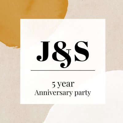 Abstract Typografisch 5e Jubileum Kaart