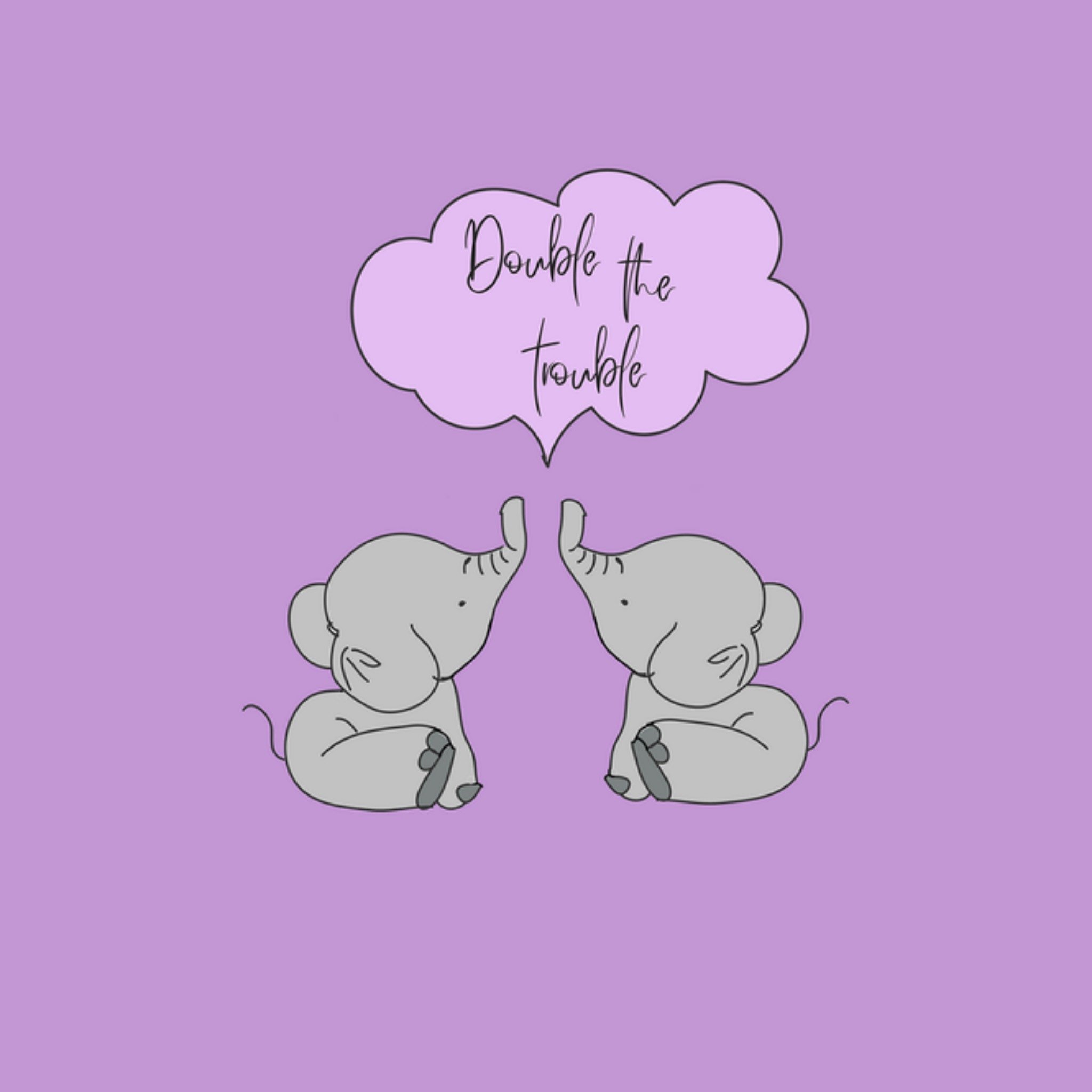 Geboortekaart Double Trouble Vierkante Kaart Studio Marloes