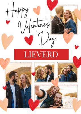 Lieverd Harten Collage Foto Upload Valentijnsdag Kaart