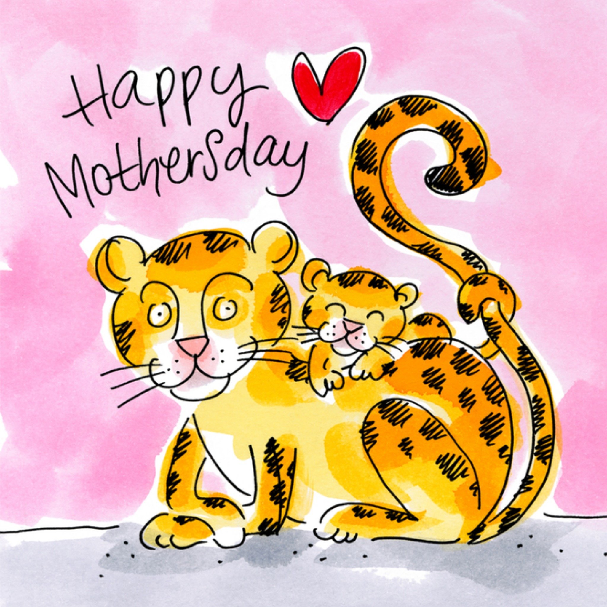 Moederdagkaart cheeta lief Vierkante Kaart Blond Amsterdam