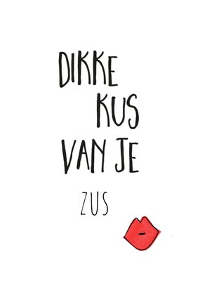 Greetz | Beterschapskaart | Dikke kus van je zus