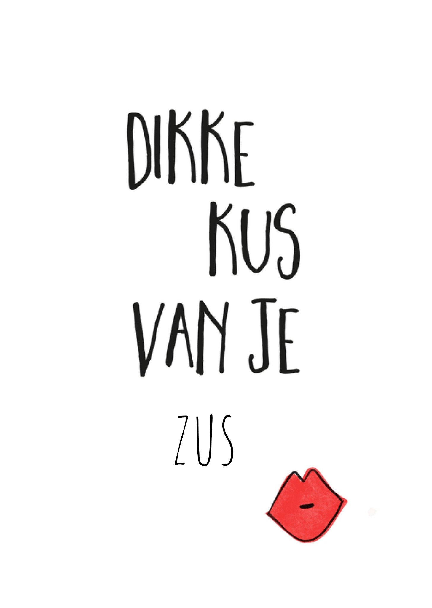 Greetz | Beterschapskaart | Dikke kus van je zus | Standard Card