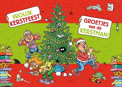 Jan van Haasteren Junior | Kerstkaart | Groetjes van de kerstman!