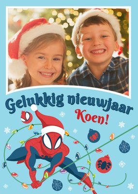 Marvel | Kerstkaart | Met foto en naam | Spiderman