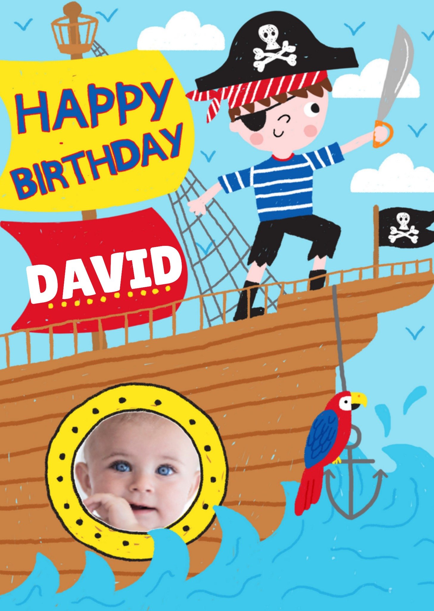 Verjaardagskaart piraat Kaart Greetz