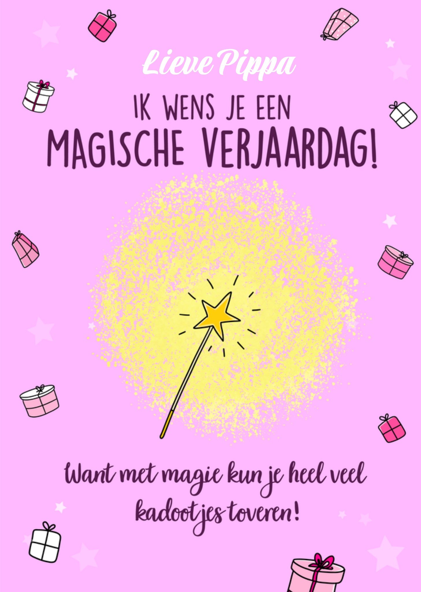Verjaardagskaart Magic Kaart Liefs Jansje