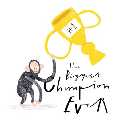 Greetz | Verjaardagskaart | aap | trofee