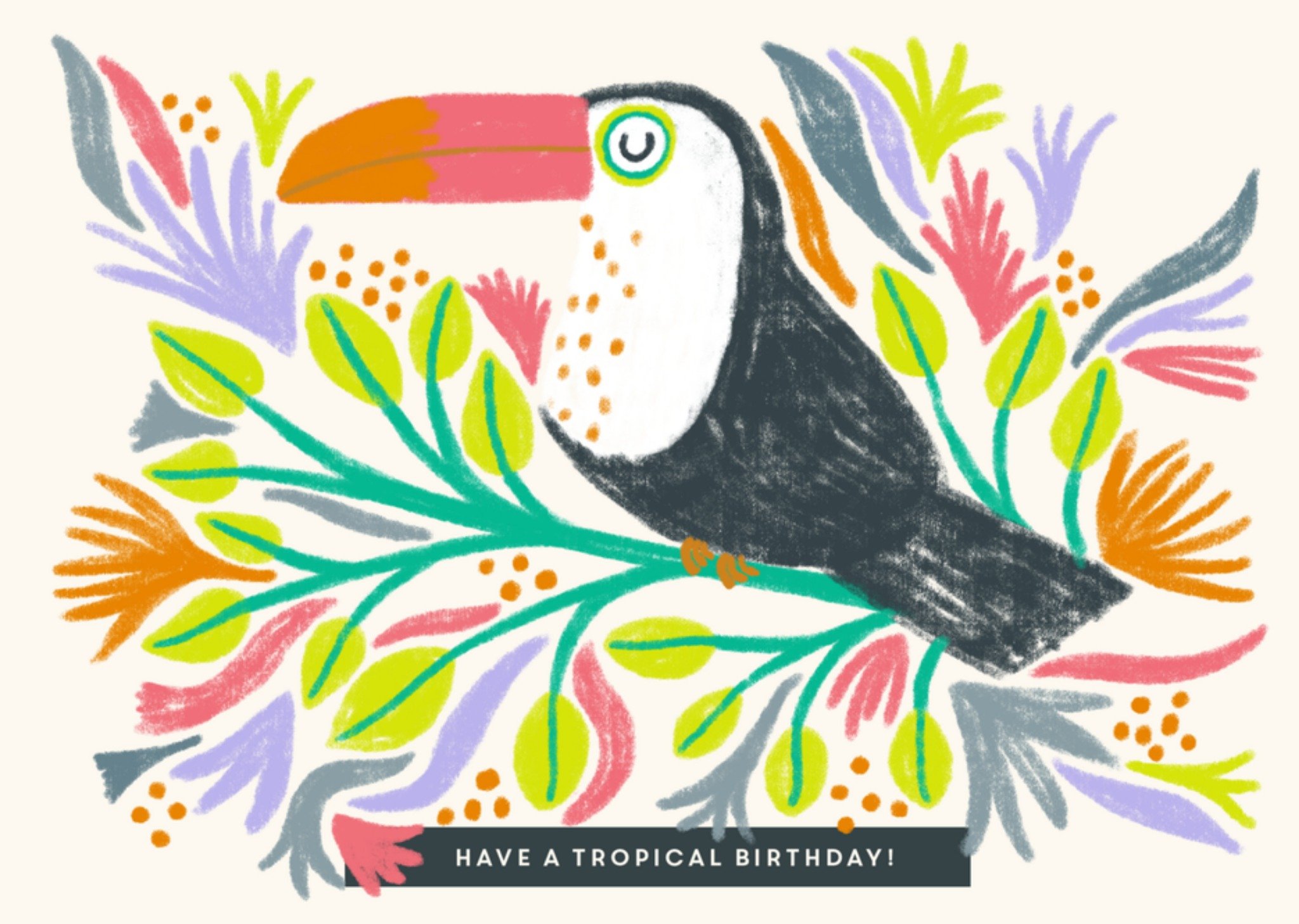Verjaardagskaart tropical birthday Greetz
