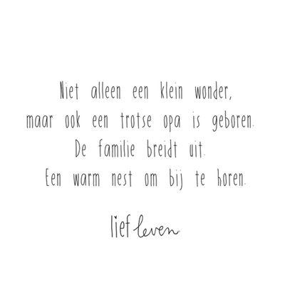 Lief Leven | Geboortekaart | Opa