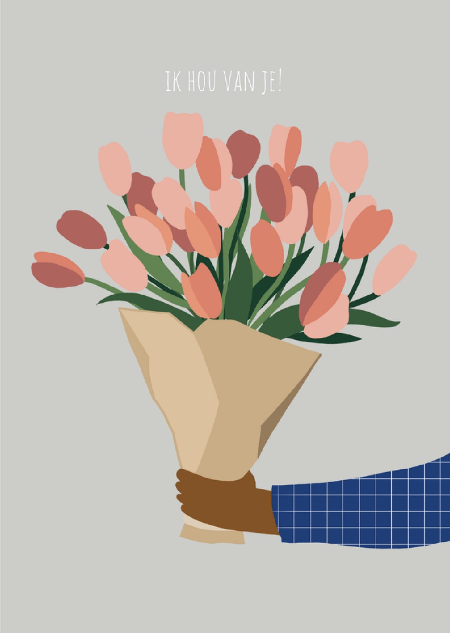 Studio Merkwaardig Vaderdagkaart Ik hou van je! Kaart De merkwaardige studio