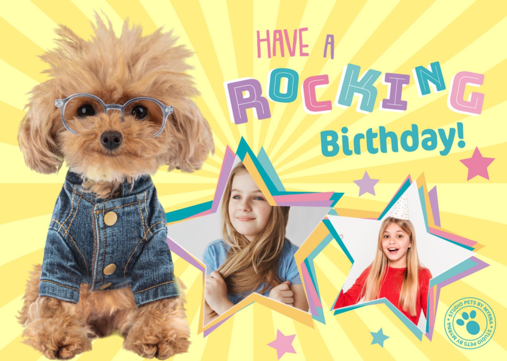 Studio Pets - Verjaardagskaart - Sterren - Have a rocking birthday