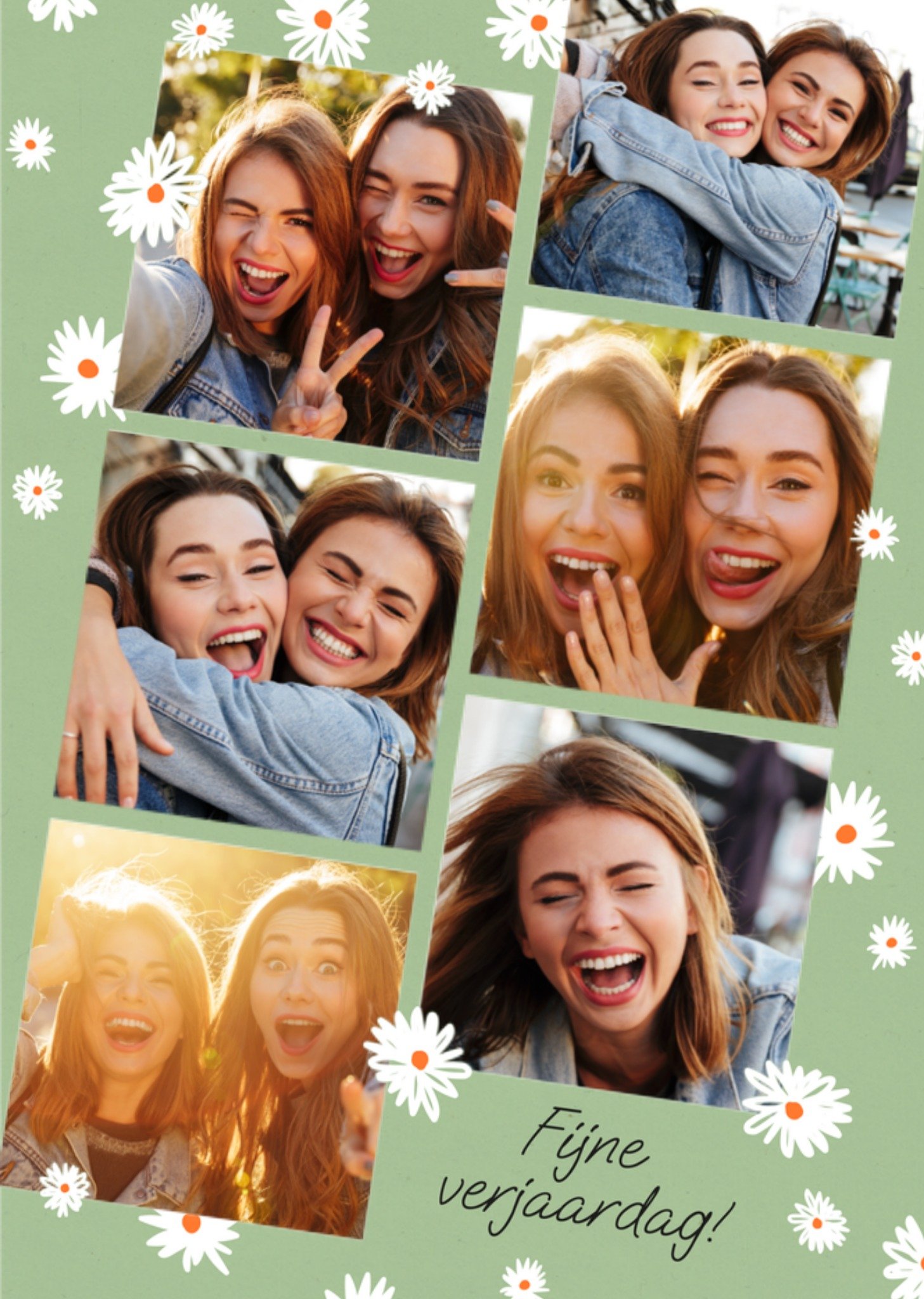 Verjaardagskaart Met fotos Madeliefjes Greetz