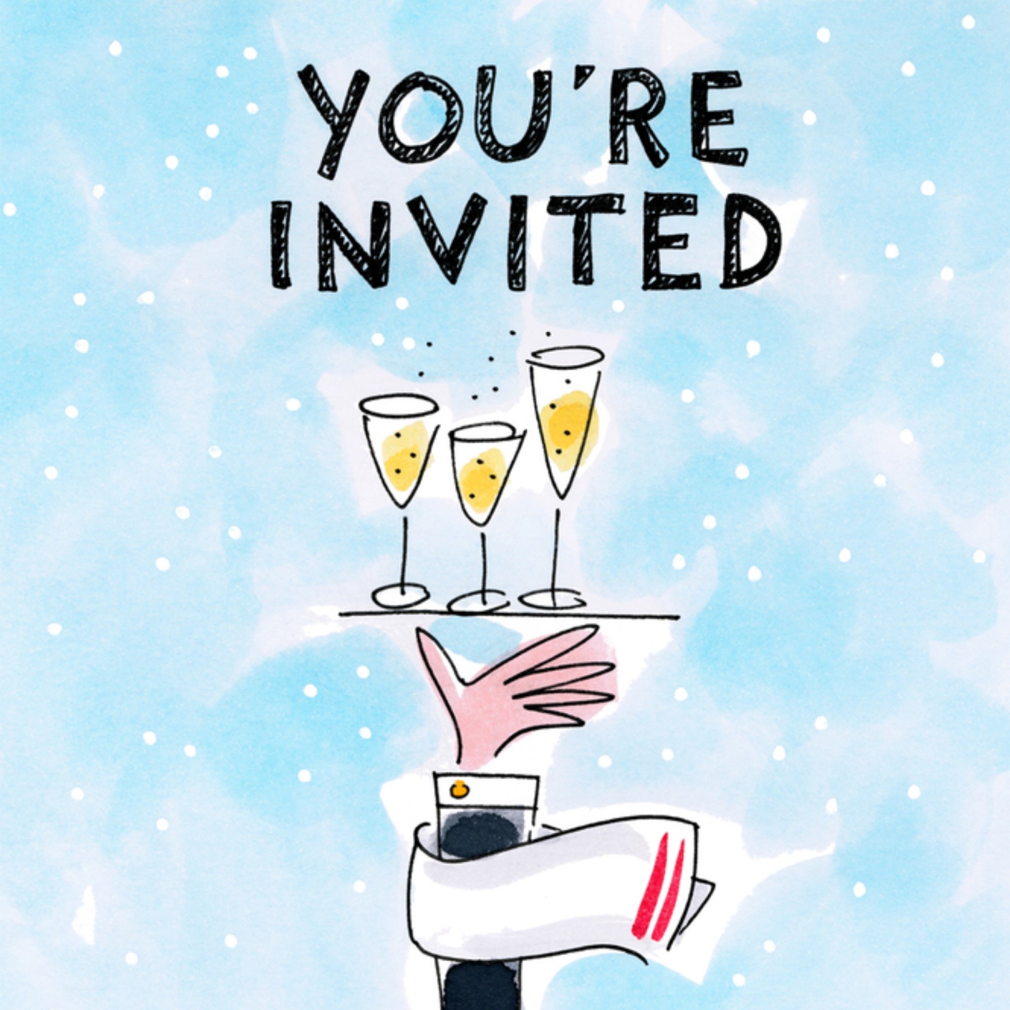 Uitnodiging verjaardag drankje Vierkante Kaart Blond Amsterdam