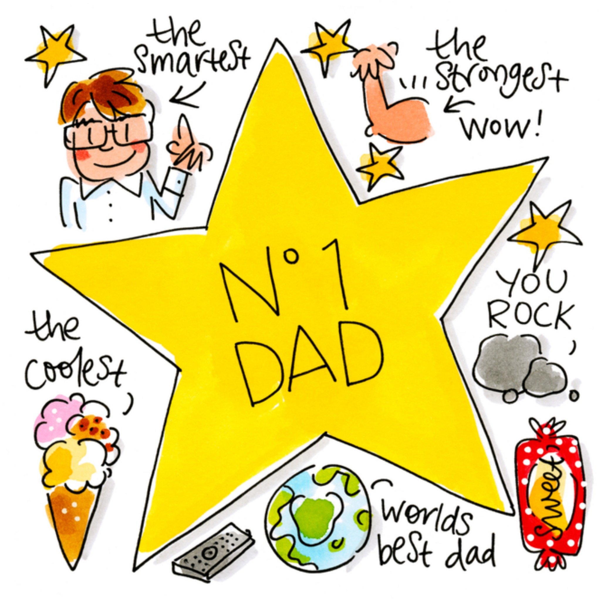 Vaderdagkaart ster Vierkante Kaart Blond Amsterdam