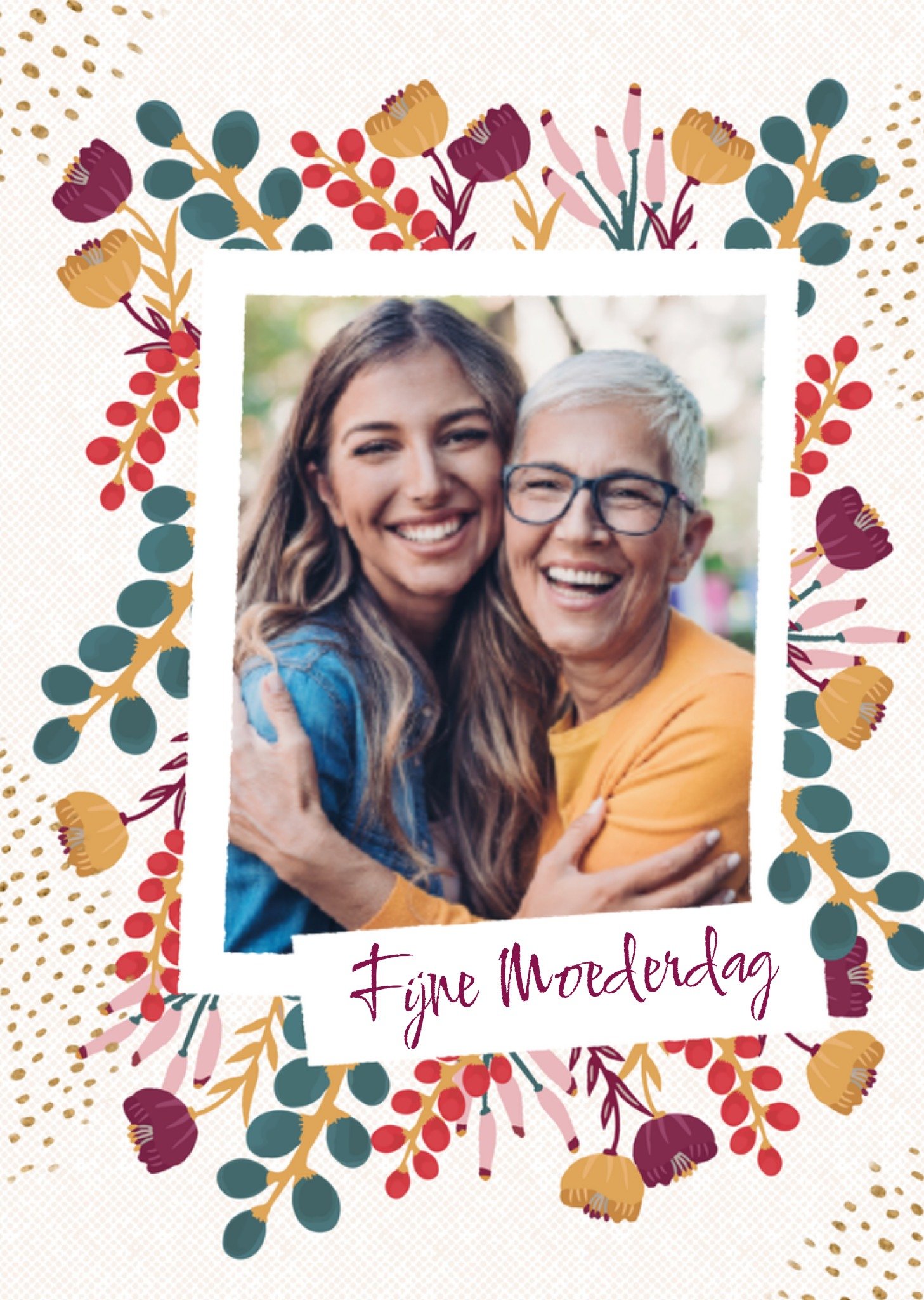 Moederdagkaart fotokaart bloemen Kaart Greetz