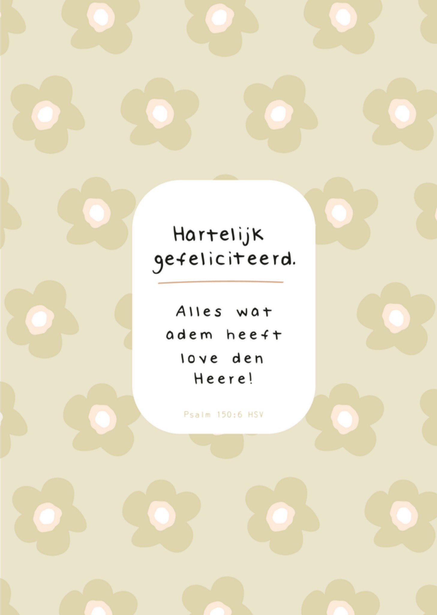 Verjaardagskaart Geillustreerde bloemen Kaart Dagelijksebroodkruimels