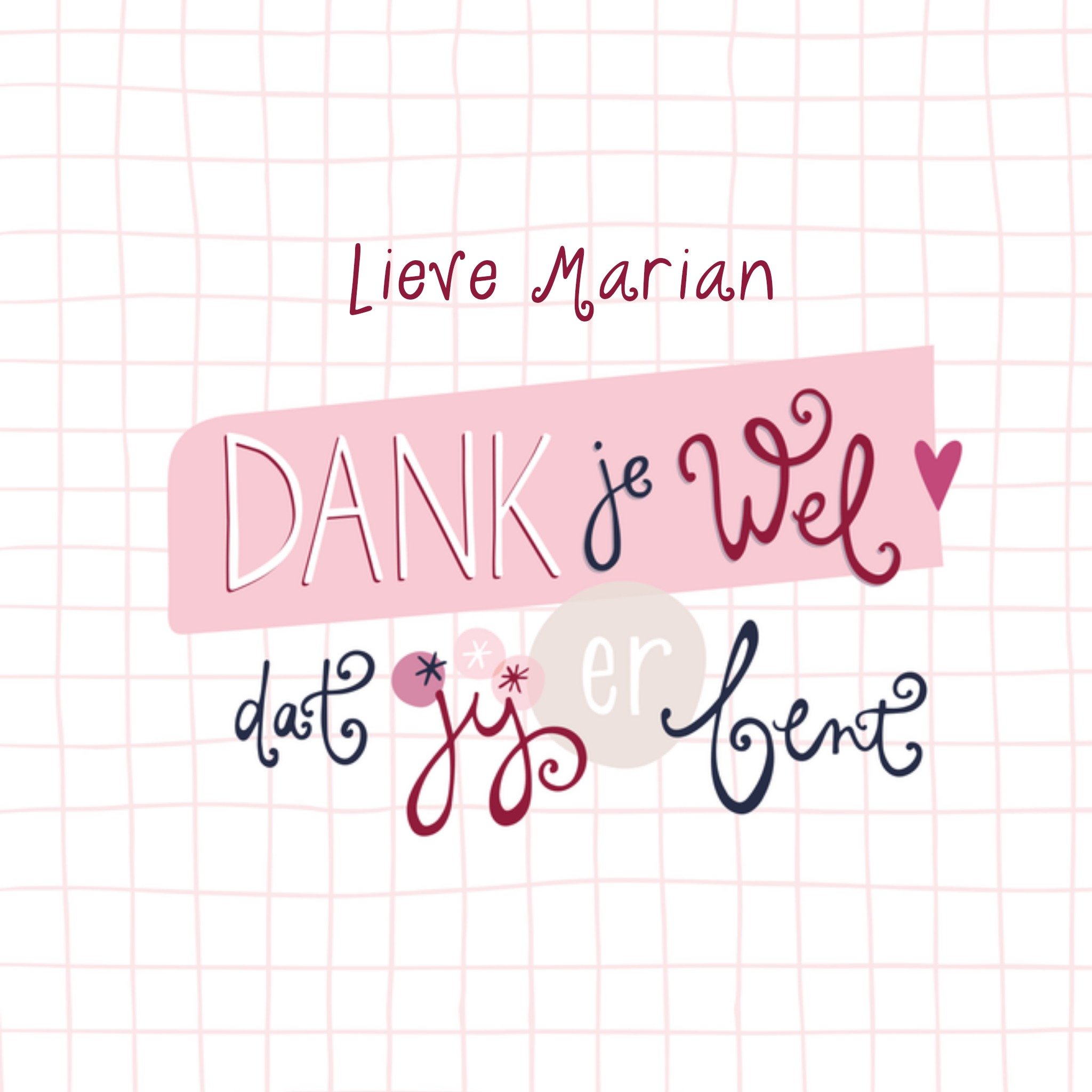 Funny Side Up Valentijnskaart met naam Vierkant