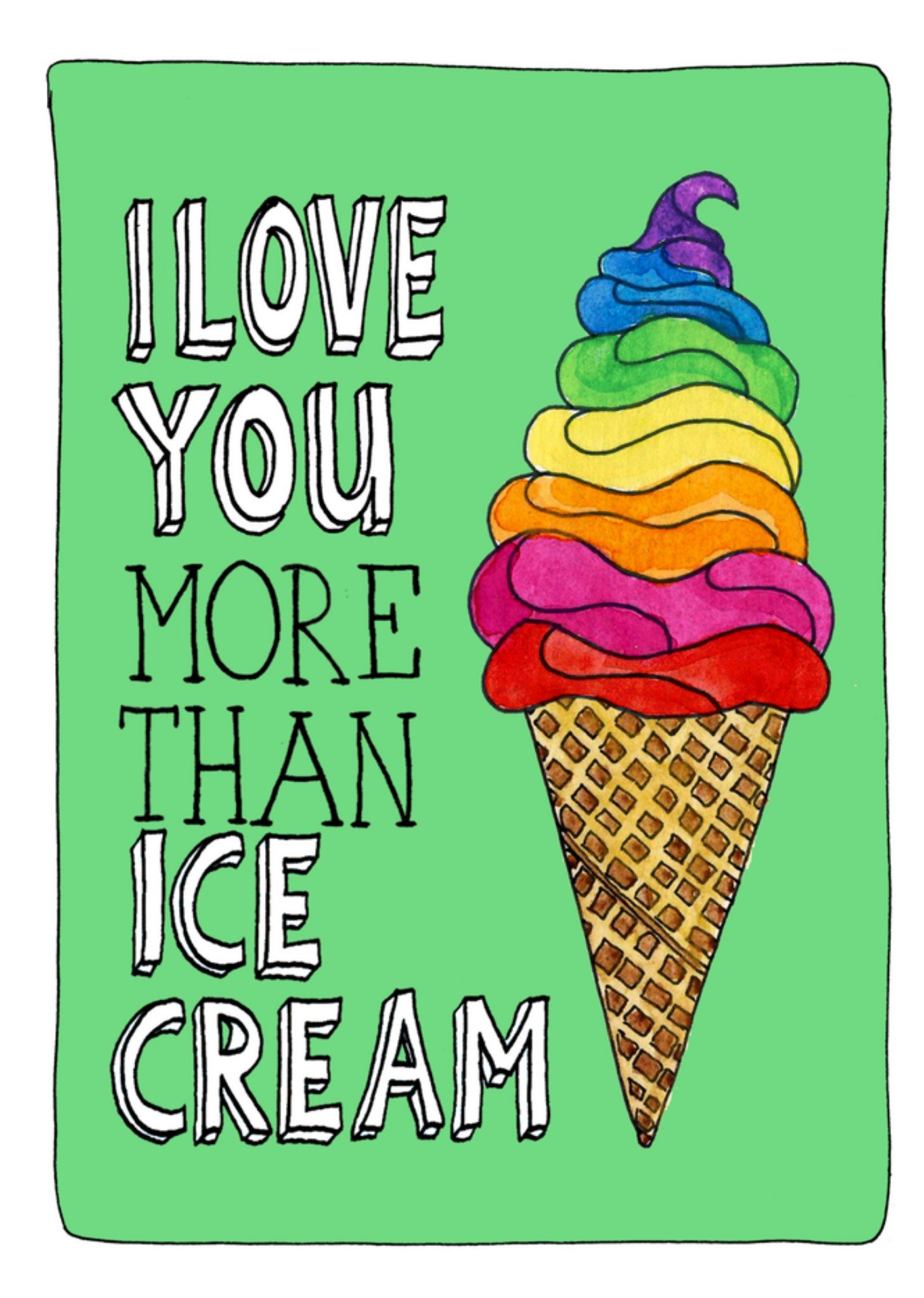 Liefdeskaart Ijs Kaart Sandysign