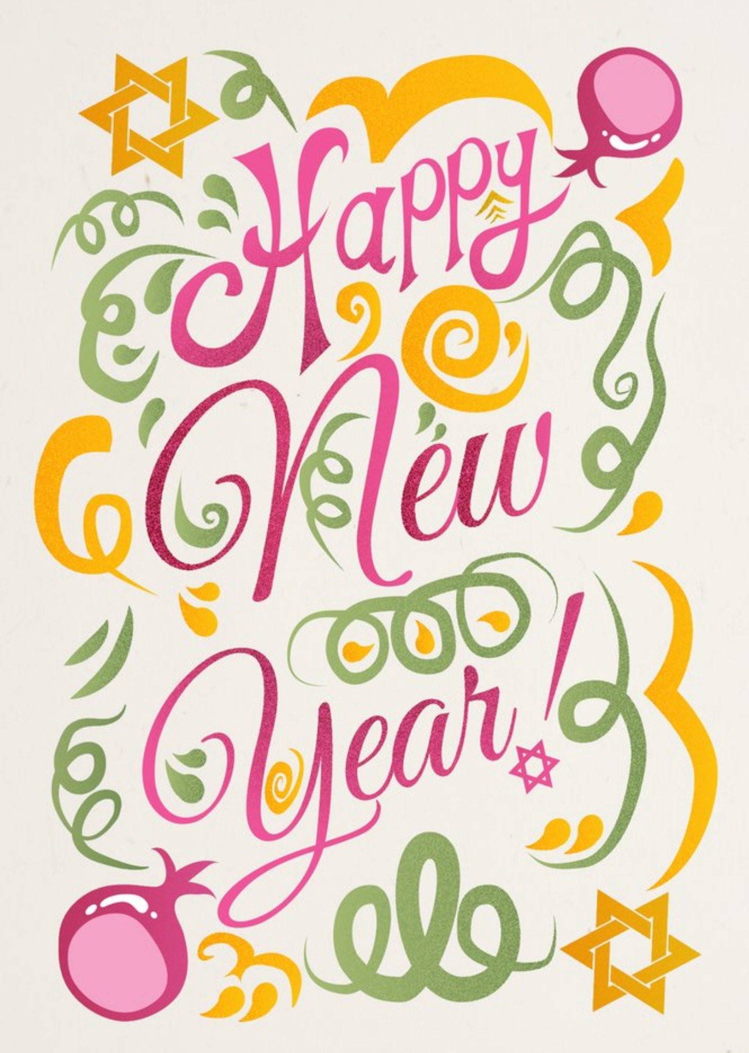 Davora Nieuw jaar kaart Kleurrijk Kaart Davora Ltd