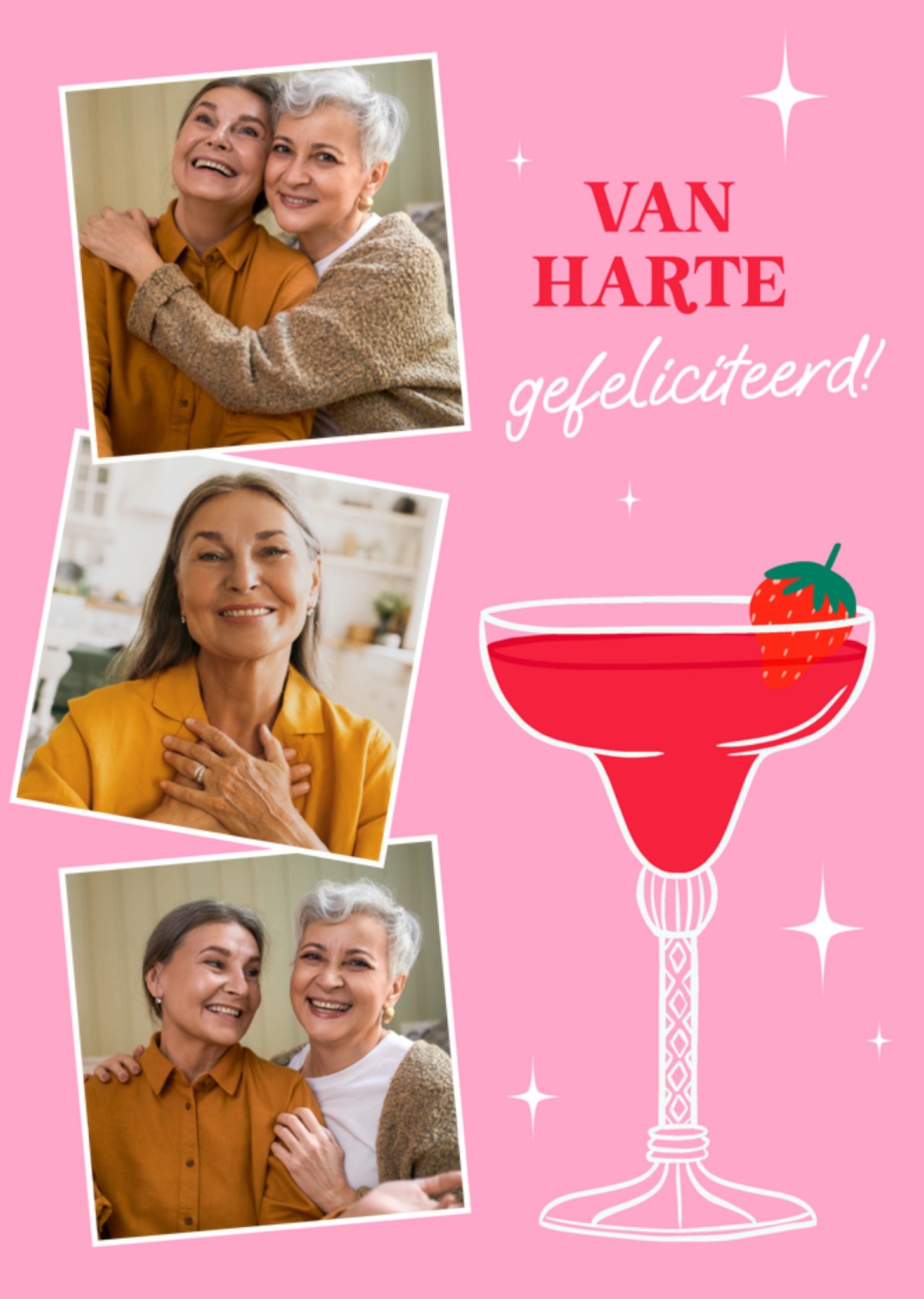 Greetz Verjaardagskaart Van harte gefeliciteerd! Fotokaart Standard Card