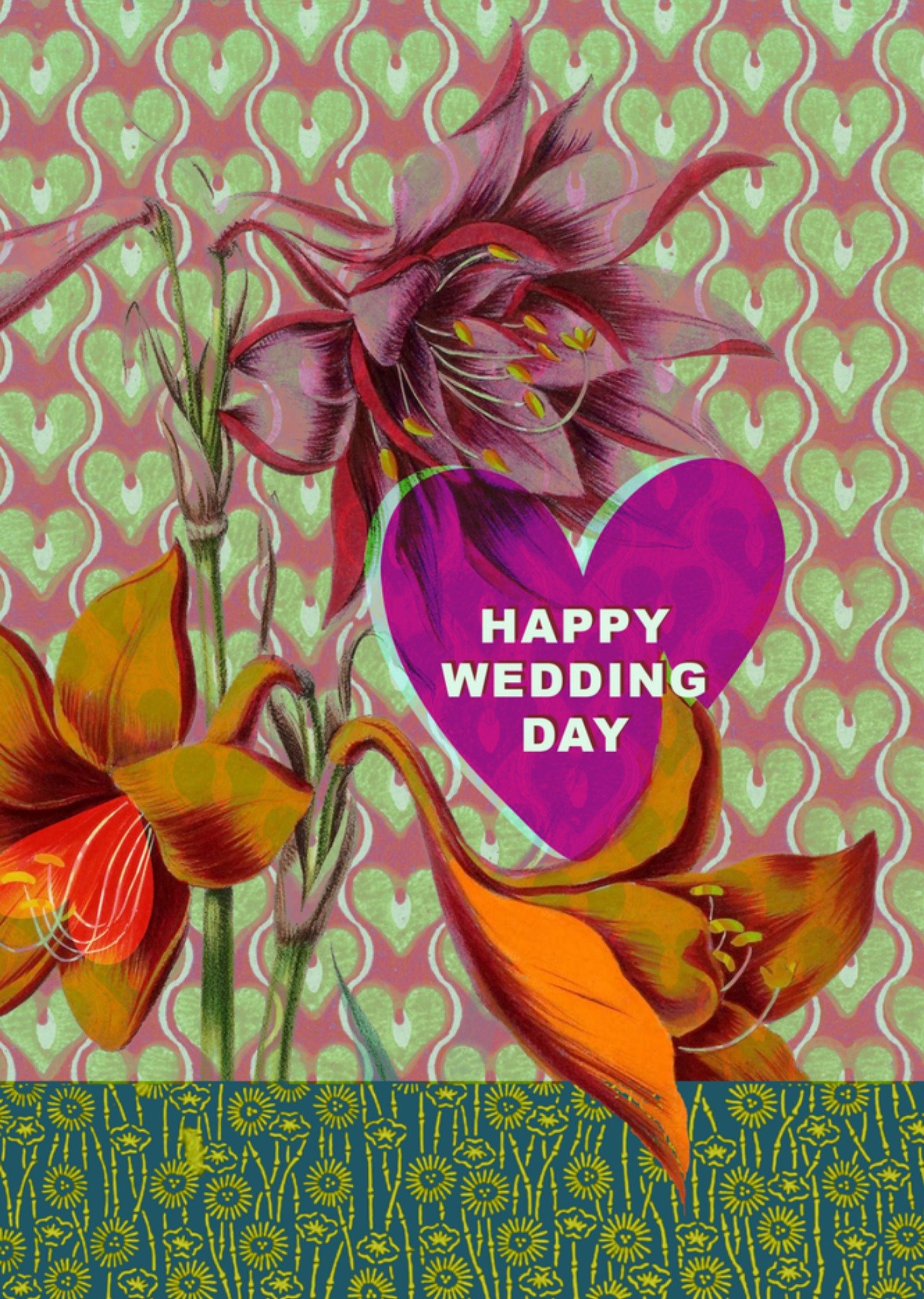 Huwelijkskaart Happy Wedding Day Kaart NIN-NIT